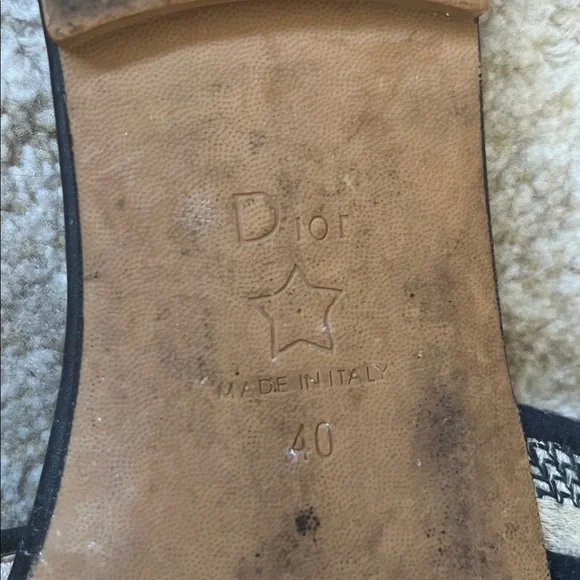 Christian Dior DWay Slides Navy Size 40 - Picture 7 of 7